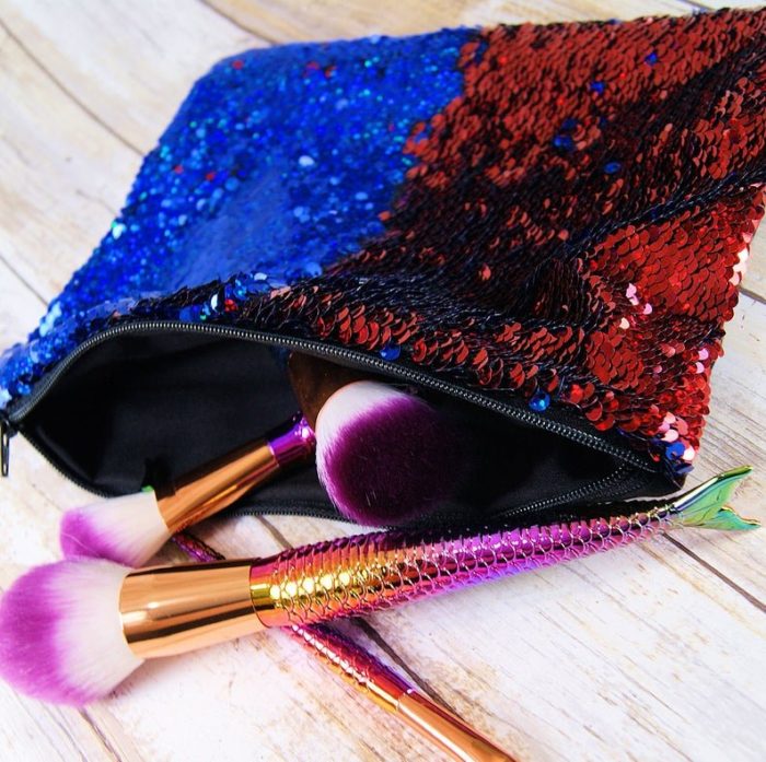 Geanta cosmetica albastra - imagine 4